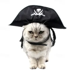 Dog Cat Dog Bandana & Dog Hat Cosplay Cosplay Funny Winter Soft Washable Comfortable Halloween Outdoor Halloween Casual Daily Dog Clothing for Bichon Frise Pomeranian Baby Pet Papillon Small