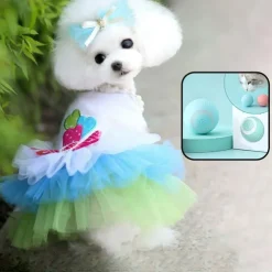 Dog Cat Dress Cute Casual Breathable Soft Washable Comfortable Outdoor Casual Daily Dog Clothing for Bichon Frise Pomeranian Baby Pet Papillon Small