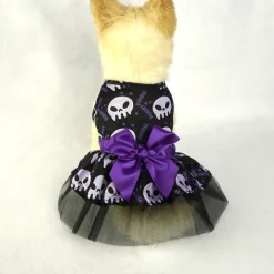 Dog Cat Dress Cute Casual Breathable Soft Washable Comfortable Halloween Casual Daily Dog Clothing for Bichon Frise Pomeranian Baby Pet Papillon Small