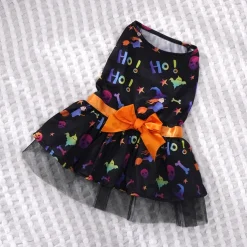 Dog Cat Dress Cute Casual Breathable Soft Washable Comfortable Halloween Casual Daily Dog Clothing for Bichon Frise Pomeranian Baby Pet Papillon Small