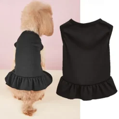 Dog Cat Dress Minimalist Casual Breathable Soft Washable Comfortable Outdoor Casual Daily Dog Clothing for Bichon Frise Pomeranian Baby Pet Papillon Small
