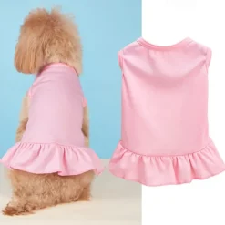 Dog Cat Dress Minimalist Casual Breathable Soft Washable Comfortable Outdoor Casual Daily Dog Clothing for Bichon Frise Pomeranian Baby Pet Papillon Small