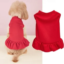 Dog Cat Dress Minimalist Casual Breathable Soft Washable Comfortable Outdoor Casual Daily Dog Clothing for Bichon Frise Pomeranian Baby Pet Papillon Small