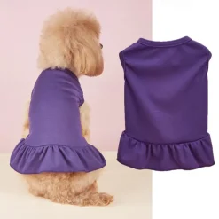 Dog Cat Dress Minimalist Casual Breathable Soft Washable Comfortable Outdoor Casual Daily Dog Clothing for Bichon Frise Pomeranian Baby Pet Papillon Small