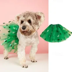 Dog Cat Dress Skirt Elegant Cute Winter Breathable Soft Washable Comfortable Christmas Outdoor Casual Daily Dog Clothing for Bichon Frise Pomeranian Baby Pet Papillon Small