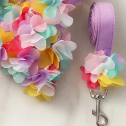 Dog Cat Harness Leash Fashion Party Breathable Washable Comfortable Christmas Christmas Outdoor Casual Daily Dog Clothing for Bichon Frise Pomeranian Baby Pet Papillon Small