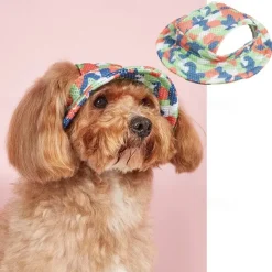 Dog Cat Hats, Caps & Bandanas Fashion Casual Winter Breathable Soft Washable Comfortable Outdoor Casual Daily Dog Clothing for Bichon Frise Pomeranian Baby Pet Papillon Small