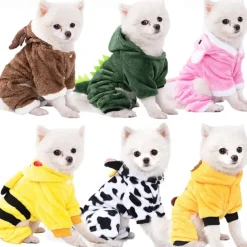 Dog Cat Jumpsuit Adorable Stylish Ordinary Casual Daily Winter Warm Soft Washable Comfortable Outdoor Casual Daily Walking Dog Clothing for Bichon Frise Pomeranian Baby Pet Papillon Small