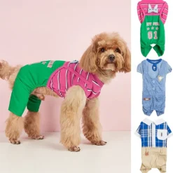 Dog Cat Jumpsuit Cute Casual Winter Breathable Soft Washable Comfortable Outdoor Casual Daily Dog Clothing for Bichon Frise Pomeranian Baby Pet Papillon Small