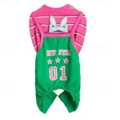 Dog Cat Jumpsuit Cute Casual Winter Breathable Soft Washable Comfortable Outdoor Casual Daily Dog Clothing for Bichon Frise Pomeranian Baby Pet Papillon Small