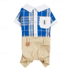 Dog Cat Jumpsuit Cute Casual Winter Breathable Soft Washable Comfortable Outdoor Casual Daily Dog Clothing for Bichon Frise Pomeranian Baby Pet Papillon Small