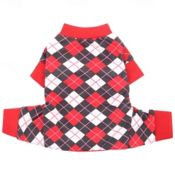 Dog Cat Jumpsuit Pajamas Classic Style Casual Winter Breathable Soft Washable Comfortable Casual Daily Dog Clothing for Bichon Frise Pomeranian Baby Pet Papillon Small