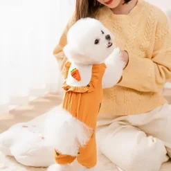 Dog Cat Jumpsuit Sweet Style Casual Winter Breathable Soft Washable Comfortable Outdoor Casual Daily Dog Clothing for Bichon Frise Pomeranian Baby Pet Papillon Small