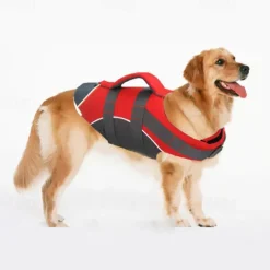 Dog Cat Life Vest Dog Life Jacket Fashion Cute Reflective Adjustable Soft Washable Comfortable Outdoor Sports Casual Daily Dog Clothing for Golden Retriever Corgi Beagle Shiba Inu Bichon Frise