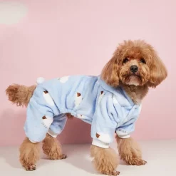 Dog Cat Pajamas Adorable Casual Winter Warm Breathable Soft Washable Comfortable Outdoor Casual Daily Dog Clothing for Bichon Frise Pomeranian Baby Pet Papillon Small