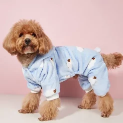 Dog Cat Pajamas Adorable Casual Winter Warm Breathable Soft Washable Comfortable Outdoor Casual Daily Dog Clothing for Bichon Frise Pomeranian Baby Pet Papillon Small