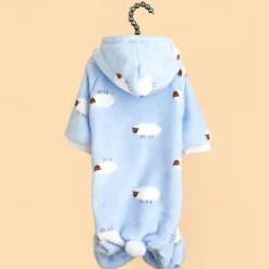 Dog Cat Pajamas Adorable Casual Winter Warm Breathable Soft Washable Comfortable Outdoor Casual Daily Dog Clothing for Bichon Frise Pomeranian Baby Pet Papillon Small