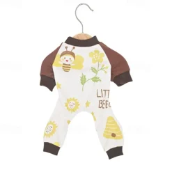 Dog Cat Pajamas Casual Sweet Winter Waterproof Breathable Soft Washable Comfortable Casual Daily Dog Clothing for Bichon Frise Pomeranian Baby Pet Papillon Small