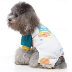 Dog Cat Pajamas Cute Casual Winter Waterproof Breathable Soft Washable Comfortable Casual Daily Dog Clothing for Bichon Frise Pomeranian Baby Pet Papillon Small