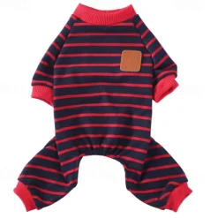 Dog Cat Pajamas Cute Casual Winter Waterproof Breathable Soft Washable Comfortable Casual Daily Dog Clothing for Bichon Frise Pomeranian Baby Pet Papillon Small