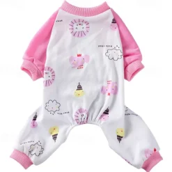 Dog Cat Pajamas Cute Casual Winter Waterproof Breathable Soft Washable Comfortable Casual Daily Dog Clothing for Bichon Frise Pomeranian Baby Pet Papillon Small