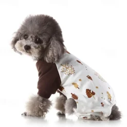 Dog Cat Pajamas Cute Casual Winter Waterproof Breathable Soft Washable Comfortable Casual Daily Dog Clothing for Bichon Frise Pomeranian Baby Pet Papillon Small