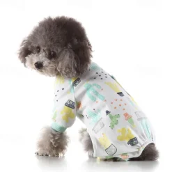 Dog Cat Pajamas Cute Casual Winter Waterproof Breathable Soft Washable Comfortable Casual Daily Dog Clothing for Bichon Frise Pomeranian Baby Pet Papillon Small