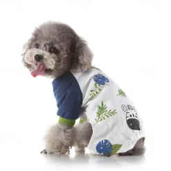 Dog Cat Pajamas Cute Casual Winter Waterproof Breathable Soft Washable Comfortable Casual Daily Dog Clothing for Bichon Frise Pomeranian Baby Pet Papillon Small