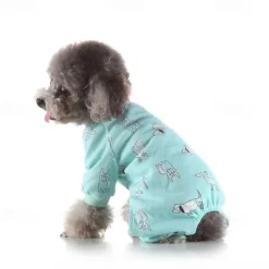 Dog Cat Pajamas Cute Casual Winter Waterproof Breathable Soft Washable Comfortable Casual Daily Dog Clothing for Bichon Frise Pomeranian Baby Pet Papillon Small