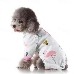 Dog Cat Pajamas Cute Casual Winter Waterproof Breathable Soft Washable Comfortable Casual Daily Dog Clothing for Bichon Frise Pomeranian Baby Pet Papillon Small