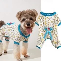 Dog Cat Pajamas Cute Casual Winter Breathable Soft Washable Comfortable Outdoor Casual Daily Dog Clothing for Bichon Frise Pomeranian Baby Pet Papillon Small