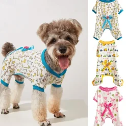 Dog Cat Pajamas Cute Casual Winter Breathable Soft Washable Comfortable Outdoor Casual Daily Dog Clothing for Bichon Frise Pomeranian Baby Pet Papillon Small