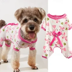 Dog Cat Pajamas Cute Casual Winter Breathable Soft Washable Comfortable Outdoor Casual Daily Dog Clothing for Bichon Frise Pomeranian Baby Pet Papillon Small