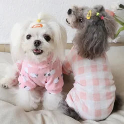 Dog Cat Pajamas Fashion Cute Winter Soft Washable Comfortable Indoor Casual Daily Dog Clothing for Bichon Frise Poodle Pomeranian Baby Pet Papillon