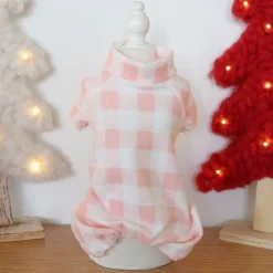 Dog Cat Pajamas Fashion Cute Winter Soft Washable Comfortable Indoor Casual Daily Dog Clothing for Bichon Frise Poodle Pomeranian Baby Pet Papillon