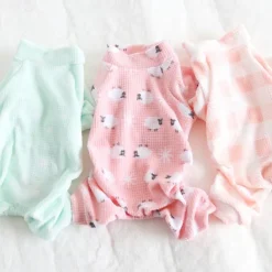 Dog Cat Pajamas Fashion Cute Winter Soft Washable Comfortable Indoor Casual Daily Dog Clothing for Bichon Frise Poodle Pomeranian Baby Pet Papillon