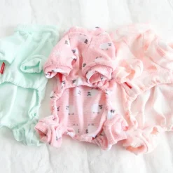 Dog Cat Pajamas Fashion Cute Winter Soft Washable Comfortable Indoor Casual Daily Dog Clothing for Bichon Frise Poodle Pomeranian Baby Pet Papillon