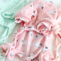 Dog Cat Pajamas Fashion Cute Winter Soft Washable Comfortable Indoor Casual Daily Dog Clothing for Bichon Frise Poodle Pomeranian Baby Pet Papillon