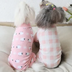 Dog Cat Pajamas Fashion Cute Winter Soft Washable Comfortable Indoor Casual Daily Dog Clothing for Bichon Frise Poodle Pomeranian Baby Pet Papillon
