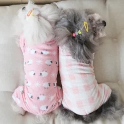 Dog Cat Pajamas Fashion Cute Winter Soft Washable Comfortable Indoor Casual Daily Dog Clothing for Bichon Frise Poodle Pomeranian Baby Pet Papillon