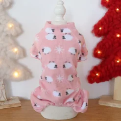 Dog Cat Pajamas Fashion Cute Winter Soft Washable Comfortable Indoor Casual Daily Dog Clothing for Bichon Frise Poodle Pomeranian Baby Pet Papillon