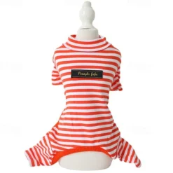 Dog Cat Pajamas Fashion Cute Winter Soft Washable Comfortable Outdoor Casual Daily Dog Clothing for Bichon Frise Poodle Pomeranian Baby Pet Papillon