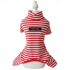 Dog Cat Pajamas Fashion Cute Winter Soft Washable Comfortable Outdoor Casual Daily Dog Clothing for Bichon Frise Poodle Pomeranian Baby Pet Papillon