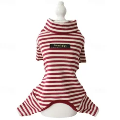 Dog Cat Pajamas Fashion Cute Winter Soft Washable Comfortable Outdoor Casual Daily Dog Clothing for Bichon Frise Poodle Pomeranian Baby Pet Papillon