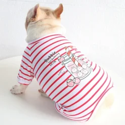 Dog Cat Pajamas Fashion Cute Winter Soft Washable Comfortable Indoor Casual Daily Dog Clothing for Bichon Frise Poodle Pomeranian Baby Pet Papillon