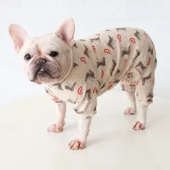 Dog Cat Pajamas Fashion Cute Winter Soft Washable Comfortable Indoor Casual Daily Dog Clothing for Bichon Frise Poodle Pomeranian Baby Pet Papillon