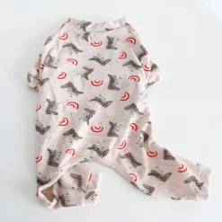 Dog Cat Pajamas Fashion Cute Winter Soft Washable Comfortable Indoor Casual Daily Dog Clothing for Bichon Frise Poodle Pomeranian Baby Pet Papillon