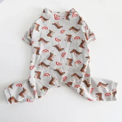 Dog Cat Pajamas Fashion Cute Winter Soft Washable Comfortable Indoor Casual Daily Dog Clothing for Bichon Frise Poodle Pomeranian Baby Pet Papillon