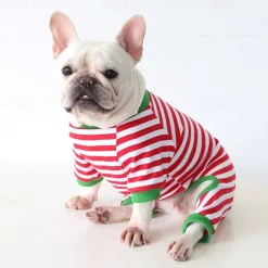 Dog Cat Pajamas Fashion Cute Winter Soft Washable Comfortable Outdoor Casual Daily Dog Clothing for Bichon Frise Poodle Pomeranian Baby Pet Papillon