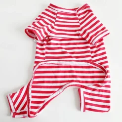 Dog Cat Pajamas Fashion Cute Winter Soft Washable Comfortable Indoor Casual Daily Dog Clothing for Bichon Frise Poodle Pomeranian Baby Pet Papillon